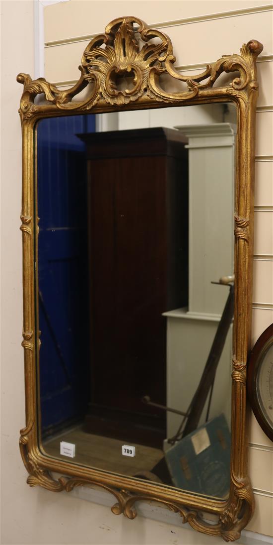 A Giltwood wall mirror W.64cm